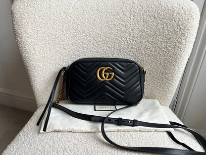 Gucci GG Black Marmont Small Shoulder Bag (RRP £1440)