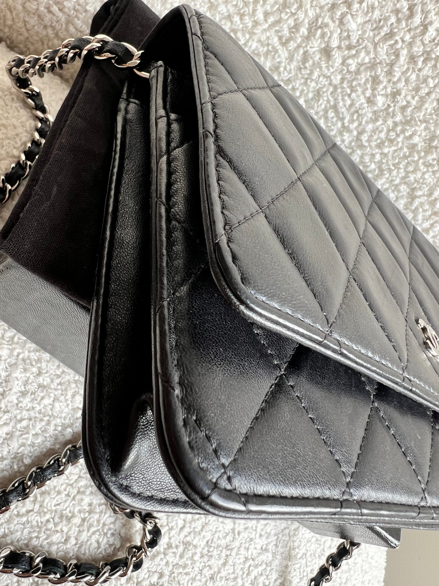 Chanel Wallet on Chain in Black Lambskin Silver Hardware (RRP £2,930)