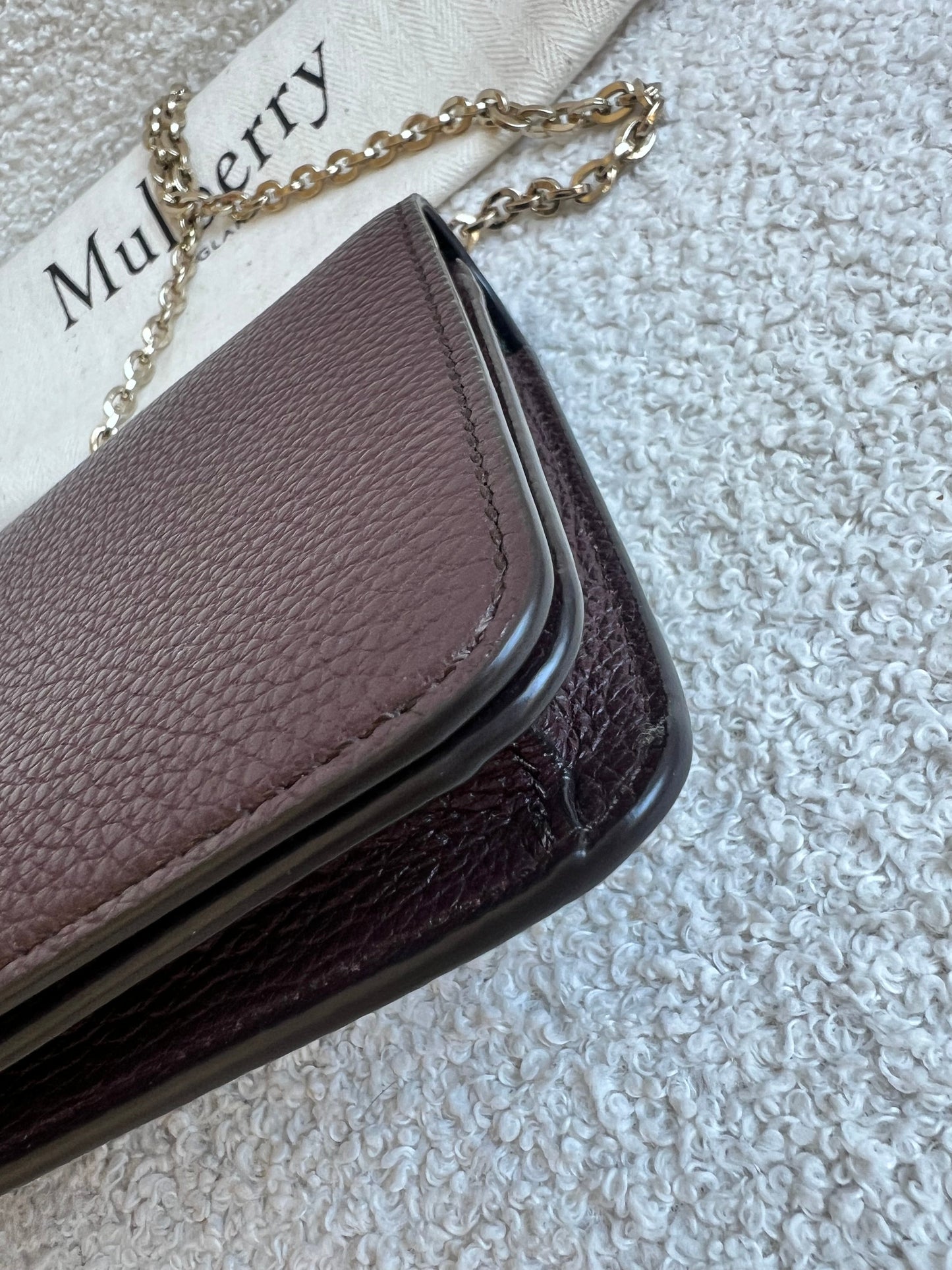Mulberry Oxblood Bayswater Clutch (RRP £495)