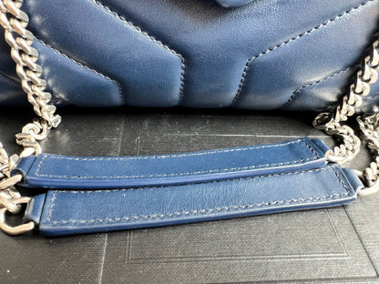 Yves Saint Laurent (YSL) Navy Blue Small LouLou (RRP £1,900)