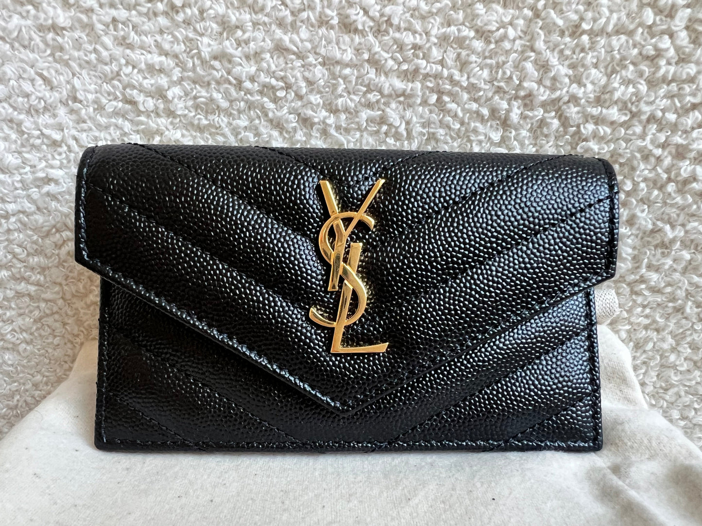 Yves Saint Laurent (YSL) Cassandre Matelasse Fragments Flap Card Case (RRP £355)