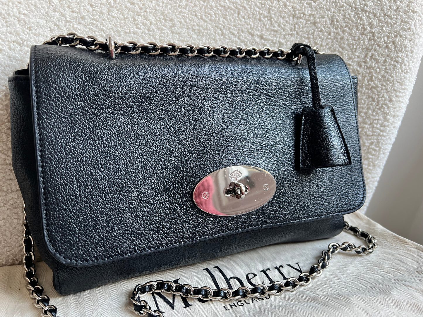 Mulberry Black Medium Lily with Silver Hardware (RRP £1095)