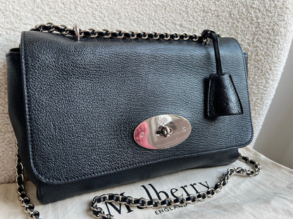 Mulberry Black Medium Lily with Silver Hardware (RRP £1095)