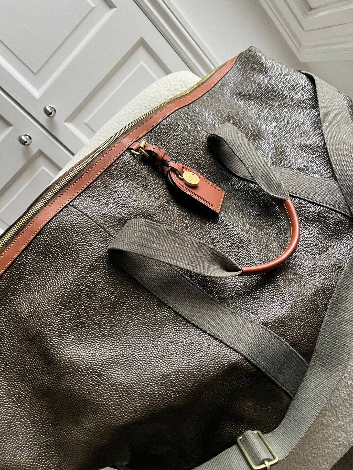 Mulberry Large Clipper Bag in Mole Cognac Scotchgrain (RRP £995)