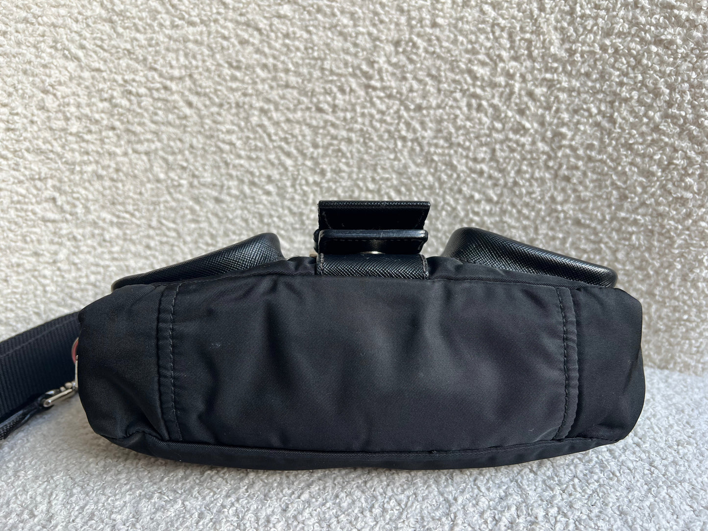 Prada Vintage Nylon Buckle Shoulder Bag