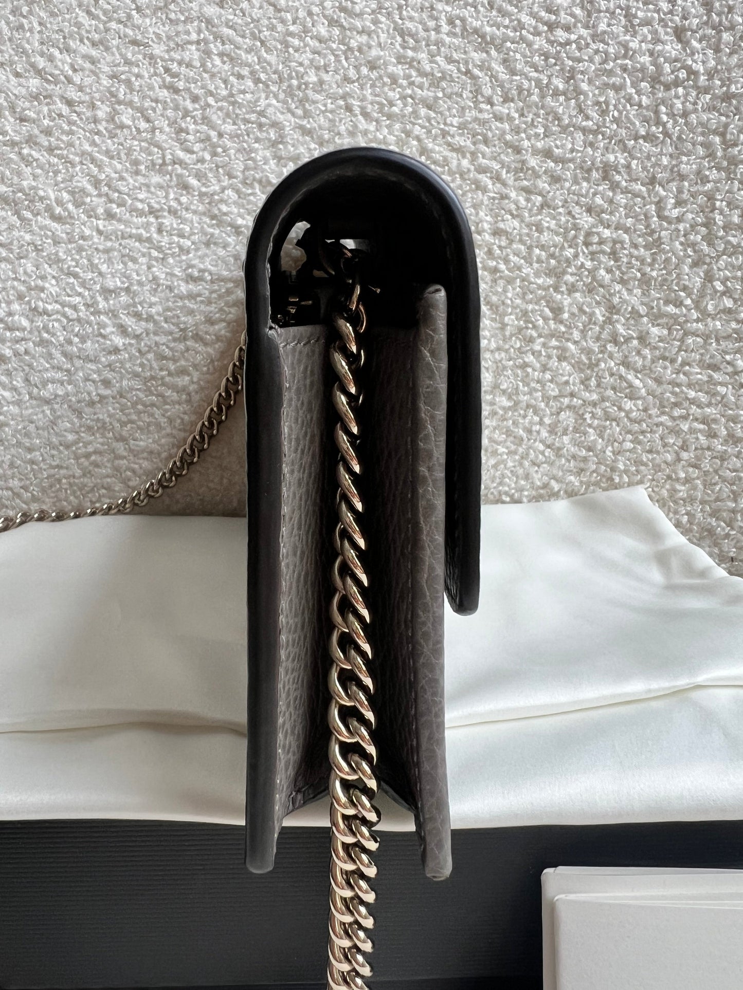Gucci Dollar Grey Interlocking Chain Wallet