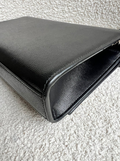Yves Saint Laurent (YSL) Black Medium Kate with Silver Hardware (RRP £1730)
