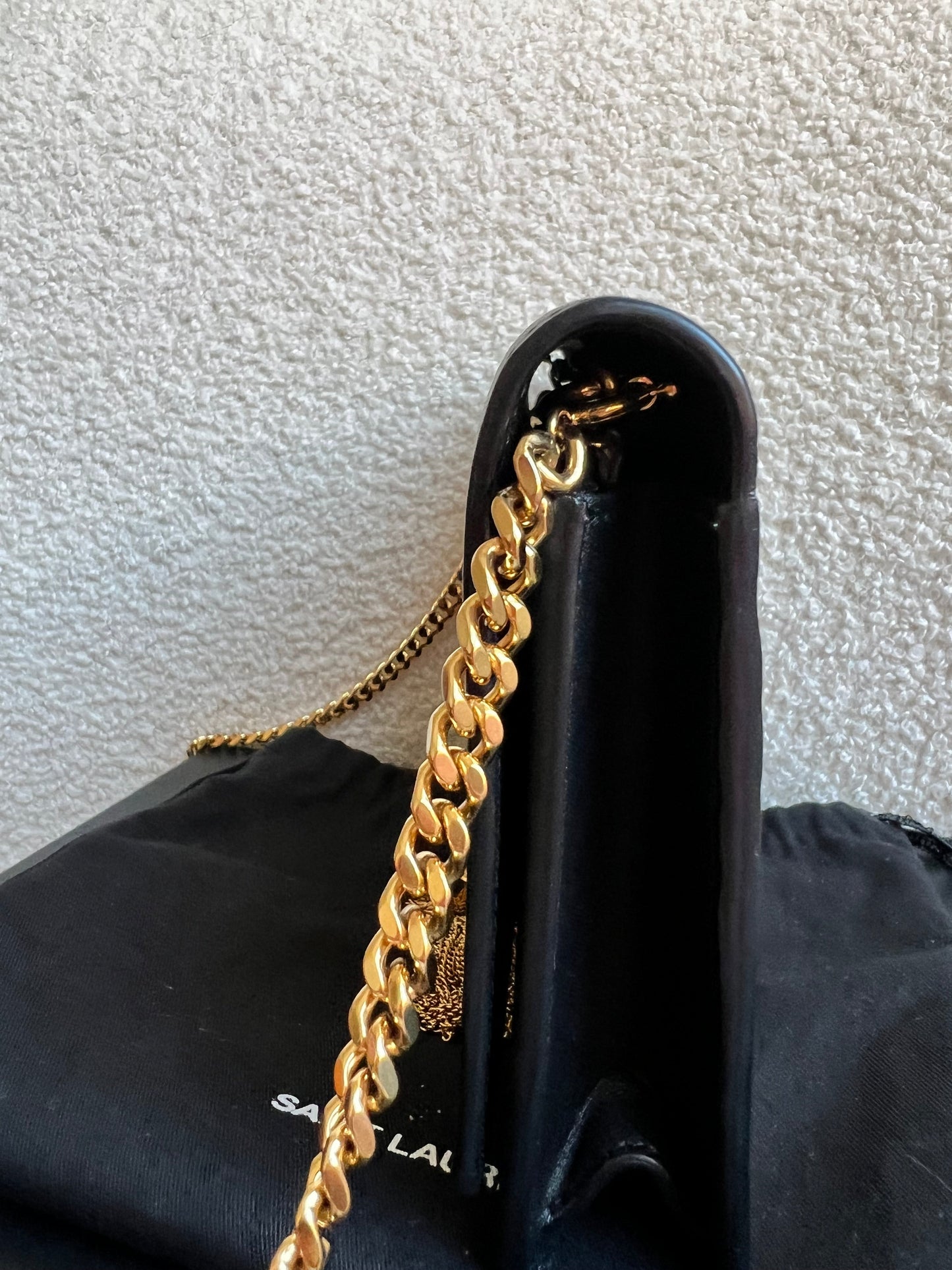 Yves Saint Laurent (YSL) Black Kate Tassel Chain Wallet Gold Hardware (RRP £1,440)