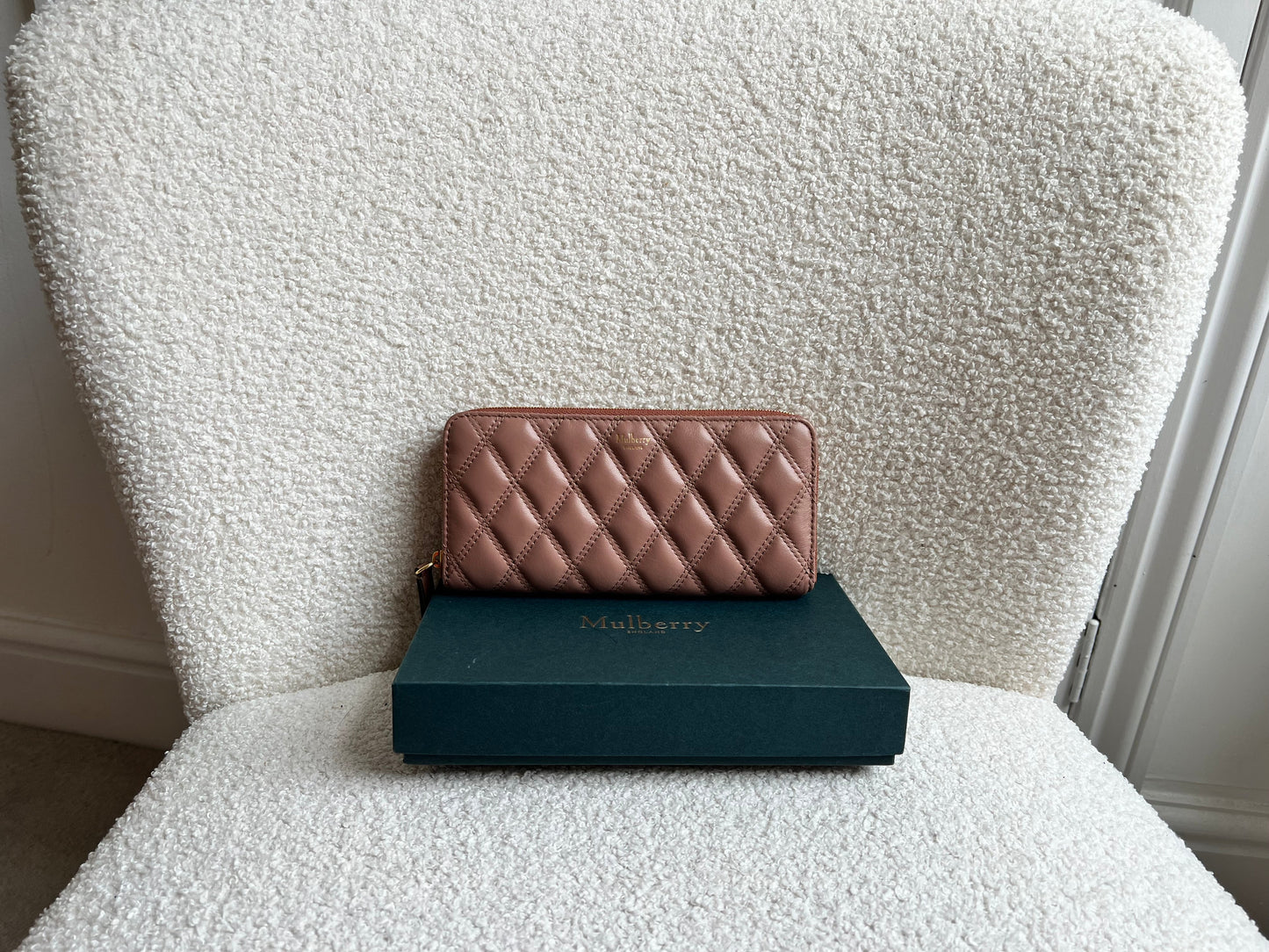 Mulberry Blush Quilted Continental Wallet (RRP £345)