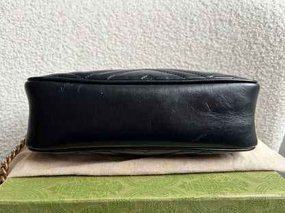 Gucci GG Black Marmont Small Shoulder Bag (RRP £1440)