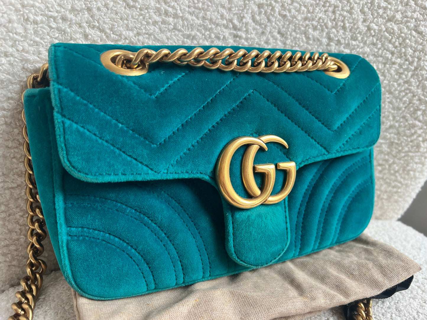 Gucci GG Mini Velvet Marmont Mini Shoulder Bag (RRP £1295)