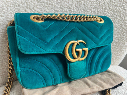 Gucci GG Mini Velvet Marmont Mini Shoulder Bag (RRP £1295)