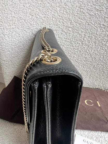 Gucci Interlocking GG Black Medium Shoulder Bag