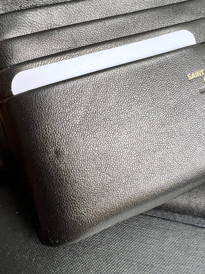 Yves Saint Laurent (YSL) Black Puffy Lambskin Wallet on Chain with Gold Hardware (RRP £960)