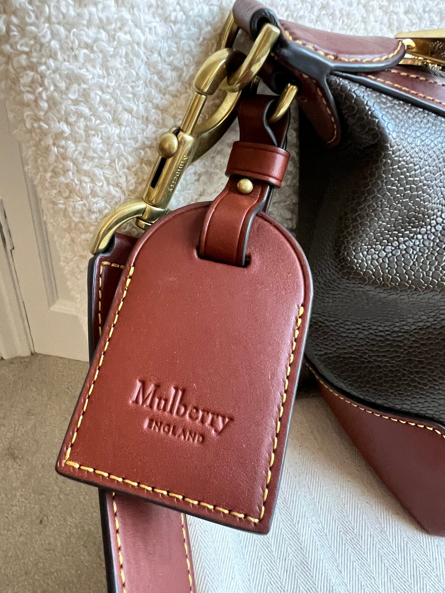 Mulberry Heritage Crossbody Clipper Eco Cognac Scotchgrain