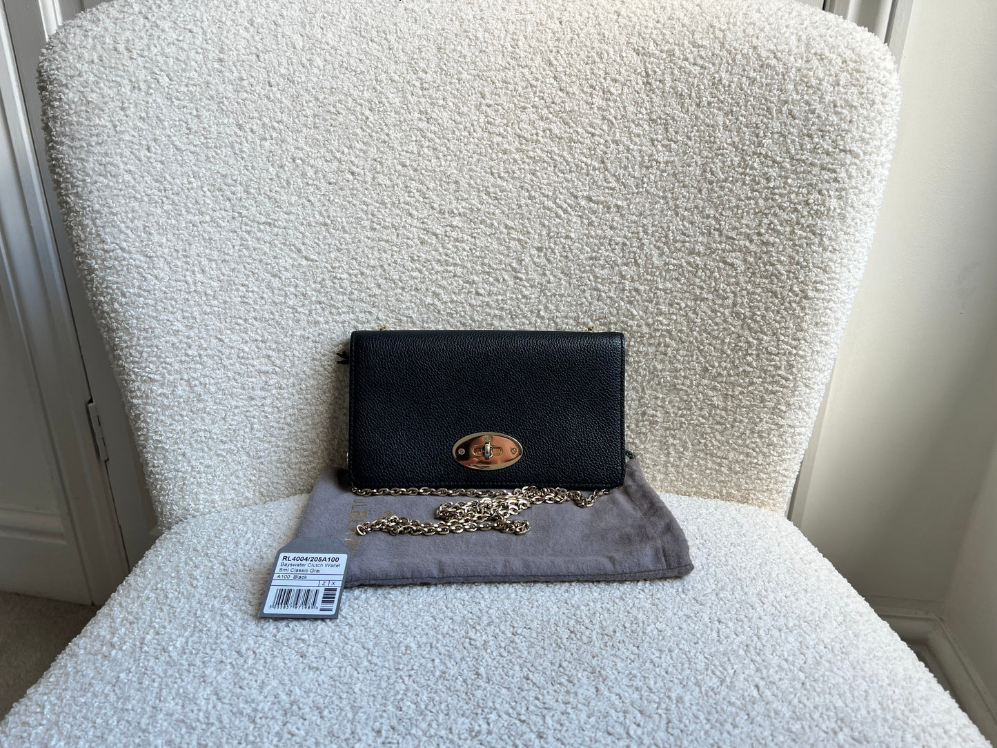 Mulberry Black Bayswater Clutch (RRP £495)