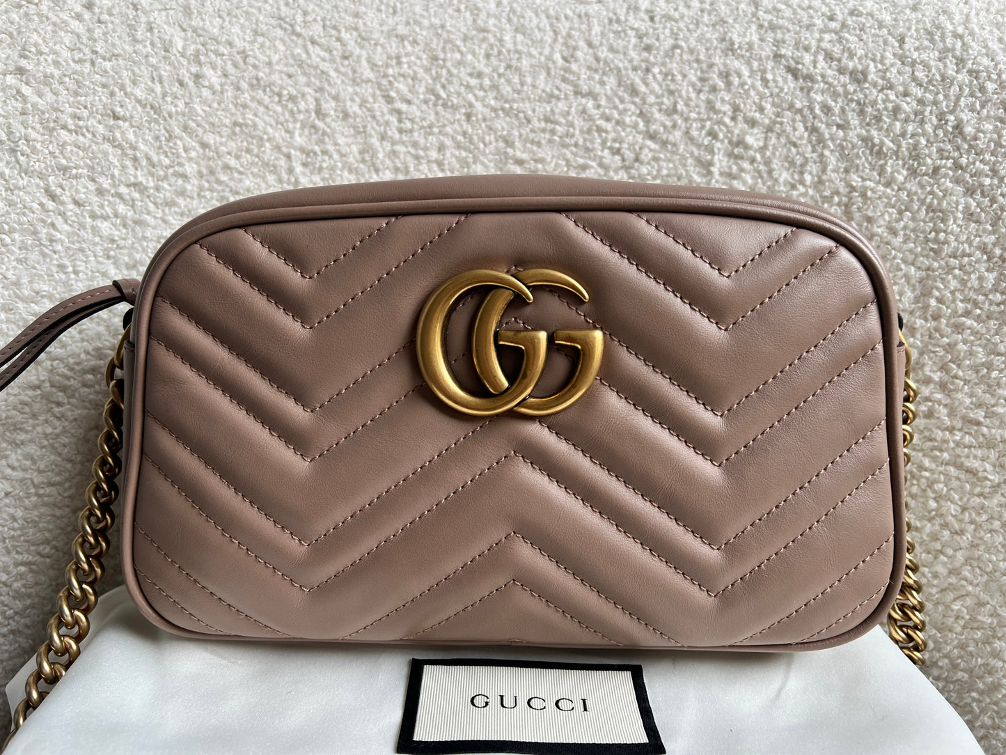 Gucci GG Marmont Dusty Pink Small Shoulder Bag (RRP £1440)