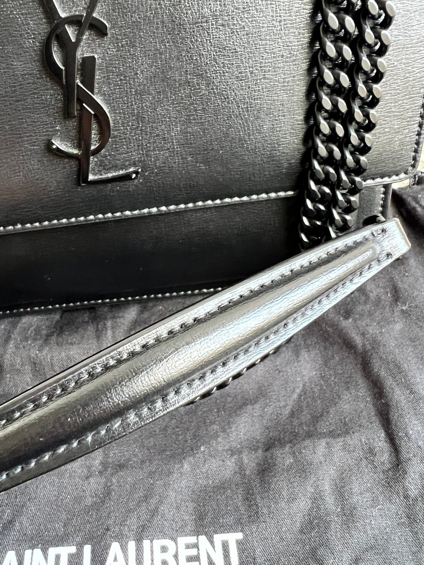 Yves Saint Laurent (YSL) Black on Black Medium Sunset (RRP £1,950)