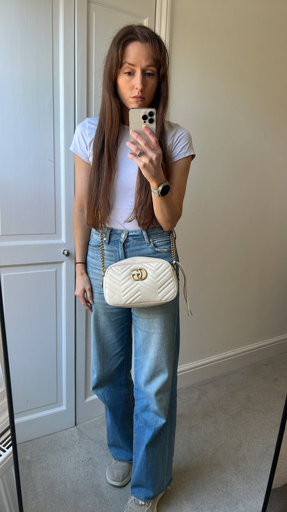 Gucci GG White Marmont Small Shoulder Bag (RRP £1440)