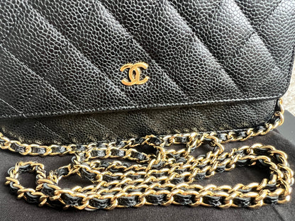 Chanel Black Caviar Wallet on Chain (RRP £2,930)