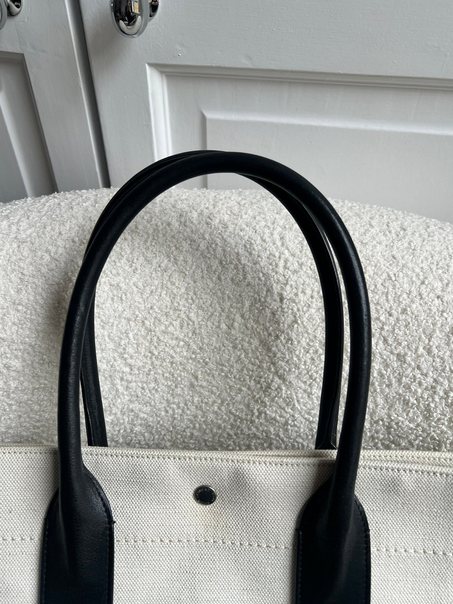 Yves Saint Laurent Large Rive Gauche in Canvas and Printed Leather (RRP £1440)