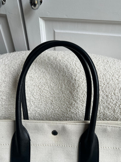 Yves Saint Laurent Large Rive Gauche in Canvas and Printed Leather (RRP £1440)
