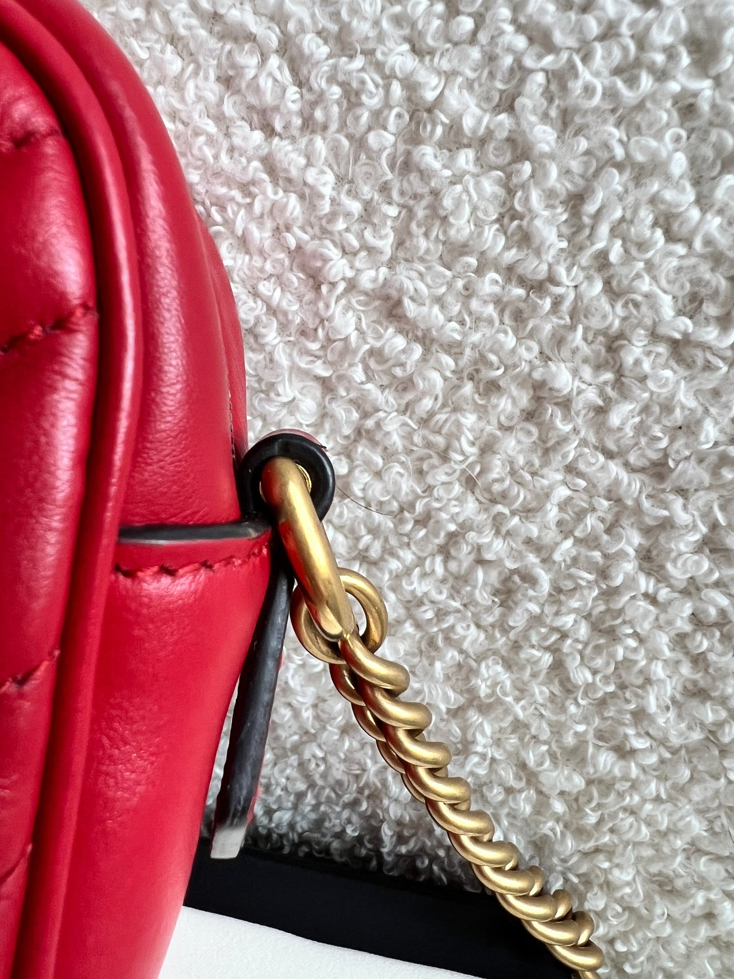 Gucci GG Hibiscus Red Marmont Mini Shoulder Bag (RRP £1360)
