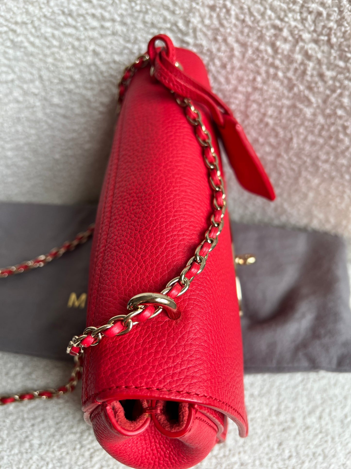 Mulberry Hibiscus Red Regular Lily with Gold Hardware (RRP £995)