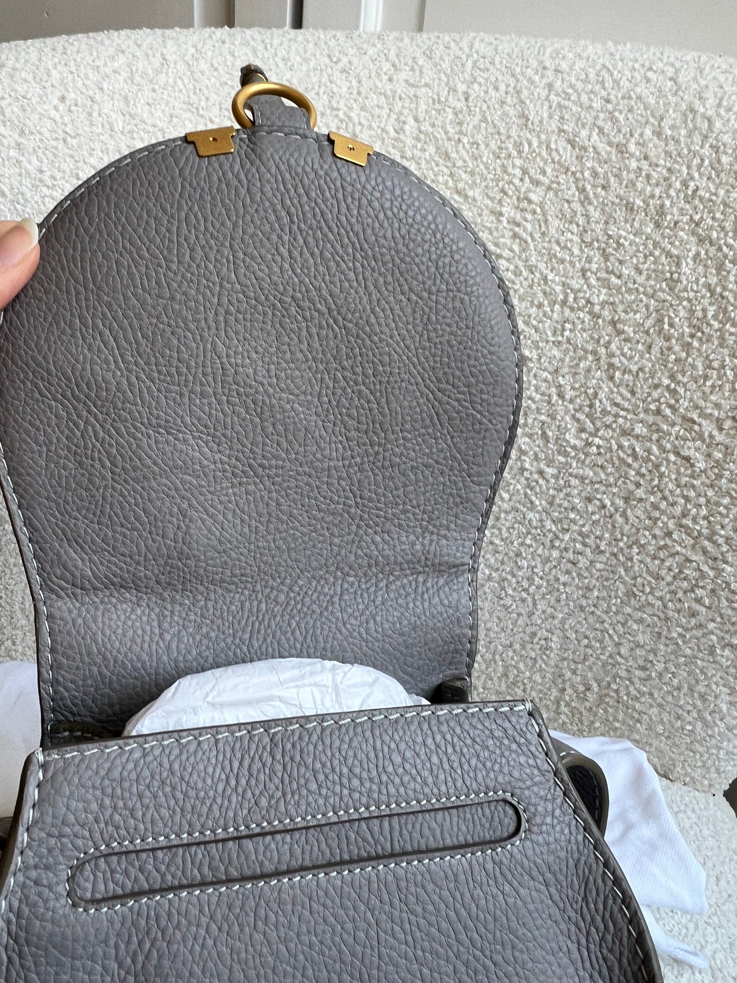 Chloe Small Cashmere Grey Marcie Saddle Bag (RRP £1050)