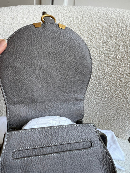 Chloe Small Cashmere Grey Marcie Saddle Bag (RRP £1050)