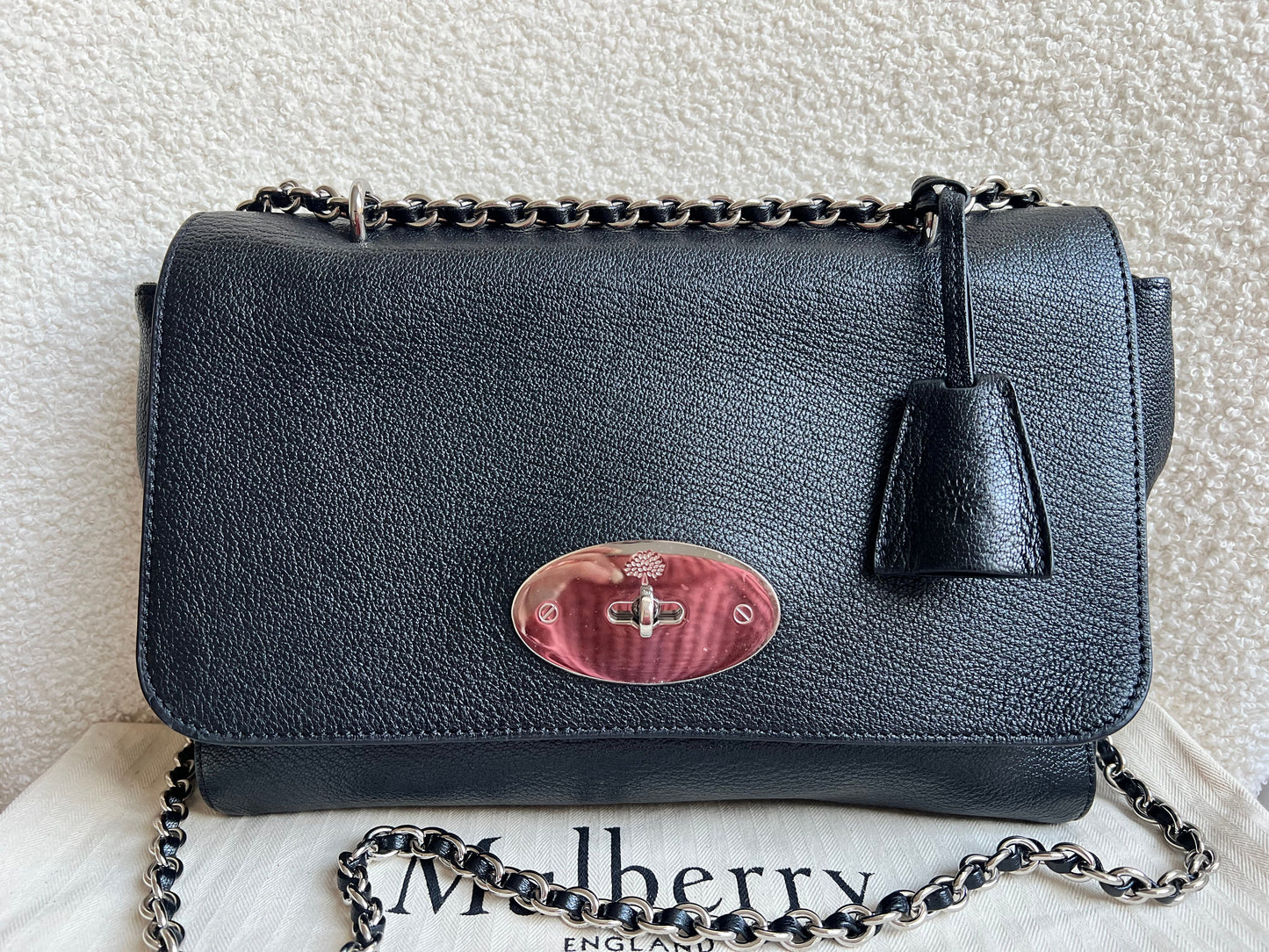 Mulberry Black Medium Lily with Silver Hardware (RRP £1095)