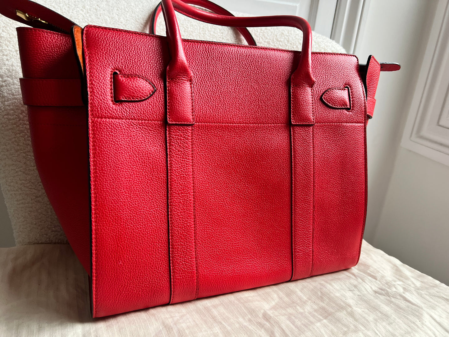 Mulberry Fiery Red Zipped Bayswater (RRP £1,350)