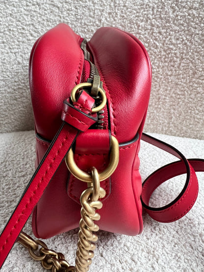 Gucci GG Red Marmont Small Shoulder Bag (RRP £1,440)