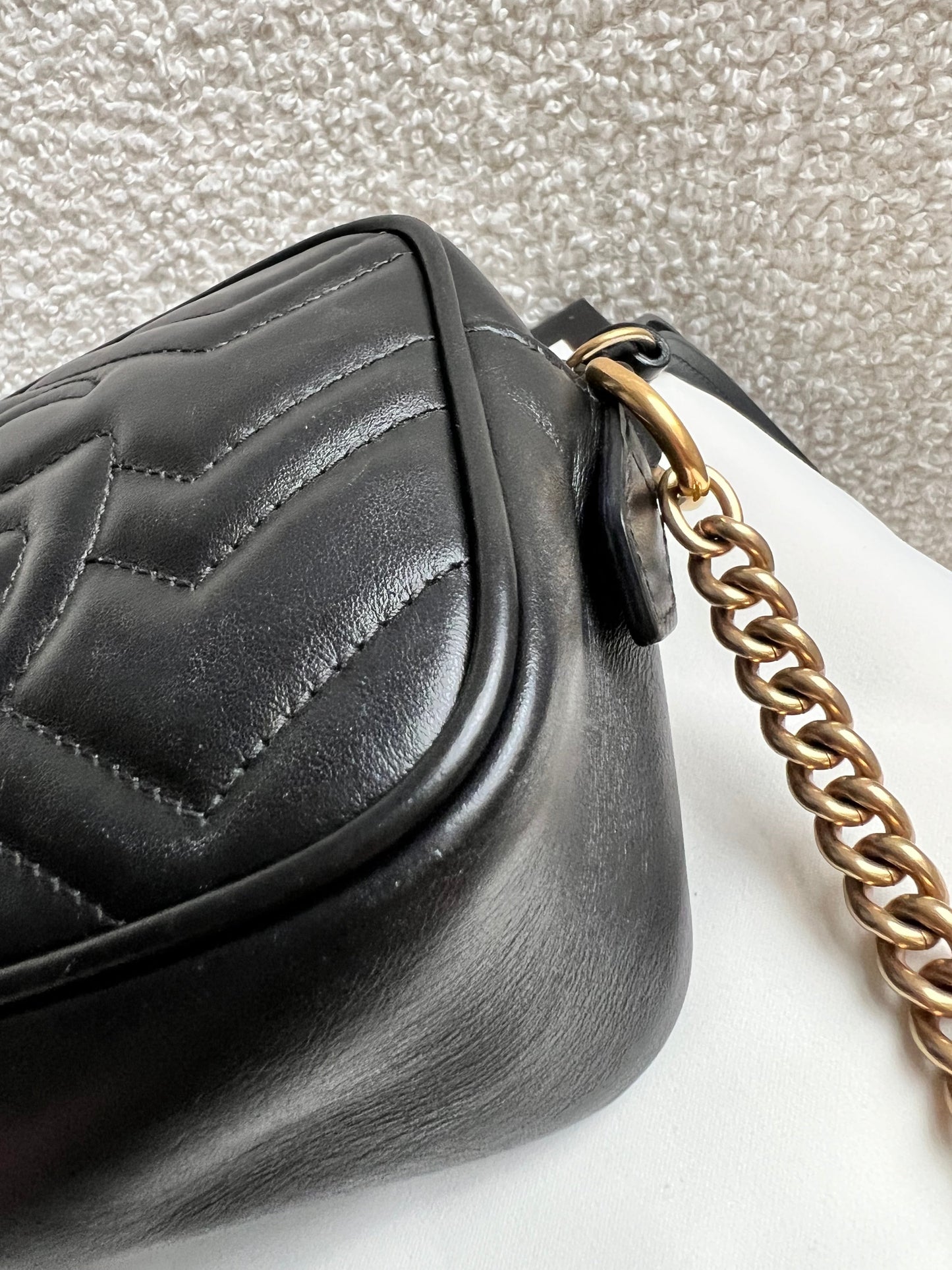 Gucci GG Black Marmont Mini Shoulder Bag (RRP £1,360)