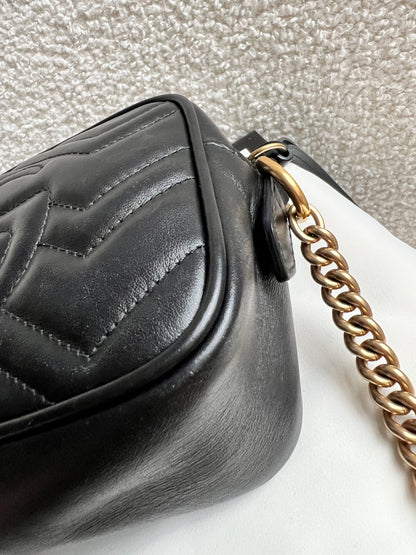 Gucci GG Black Marmont Mini Shoulder Bag (RRP £1,360)