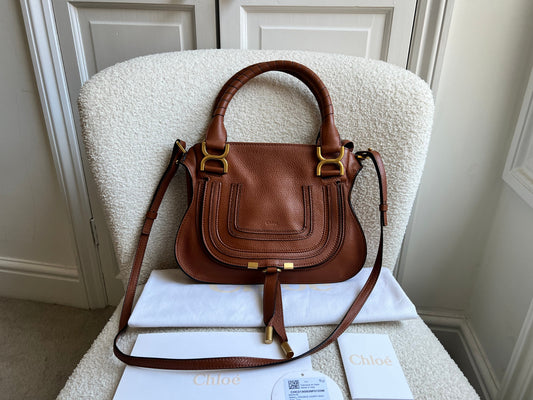 Chloe Tan Small Marcie Double Carry Bag (RRP £1690)