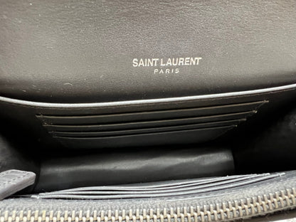 Yves Saint Laurent (YSL) Grey Croc Mini Sunset with Silver Hardware (RRP £1,545)