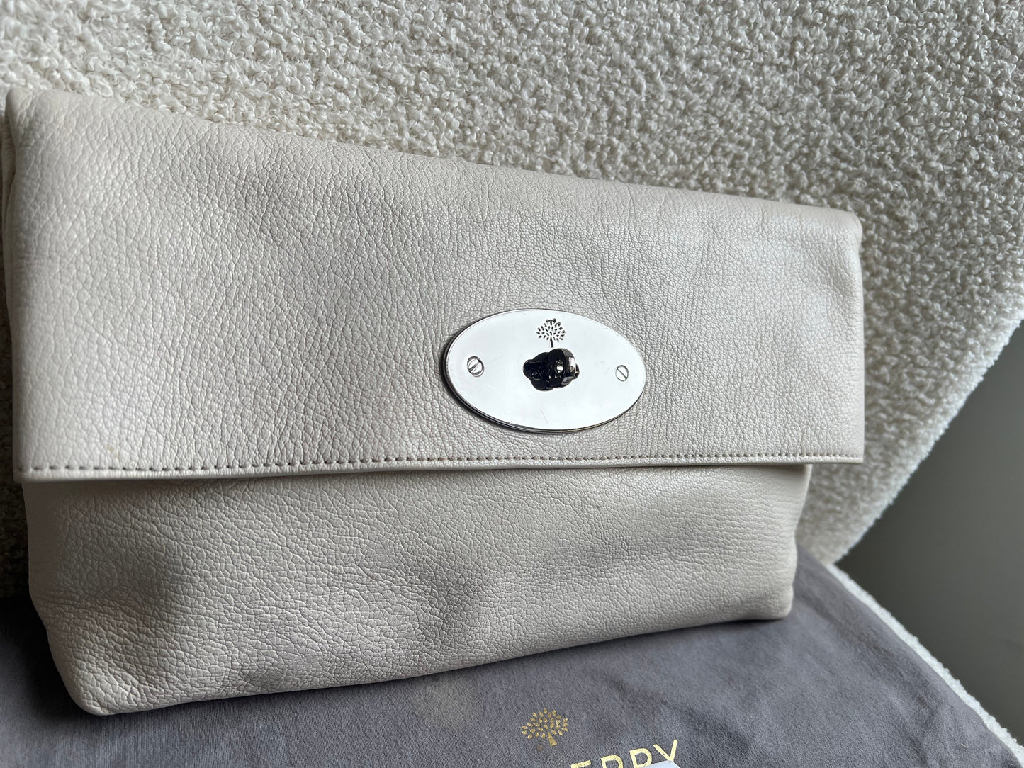 Mulberry Cream Clemmie Clutch (RRP £695)