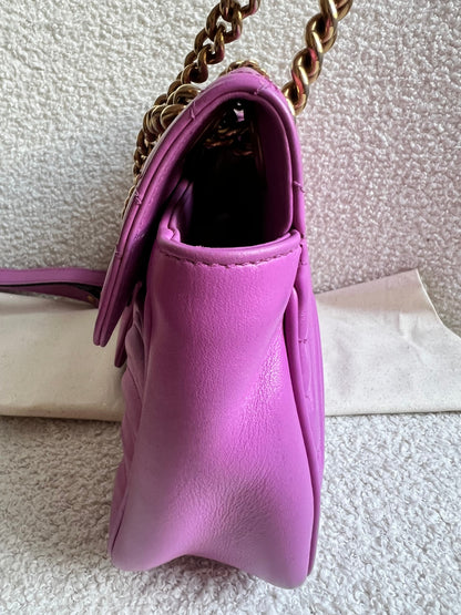 Gucci GG Hot Pink Marmont Small Shoulder Bag (RRP £2070)