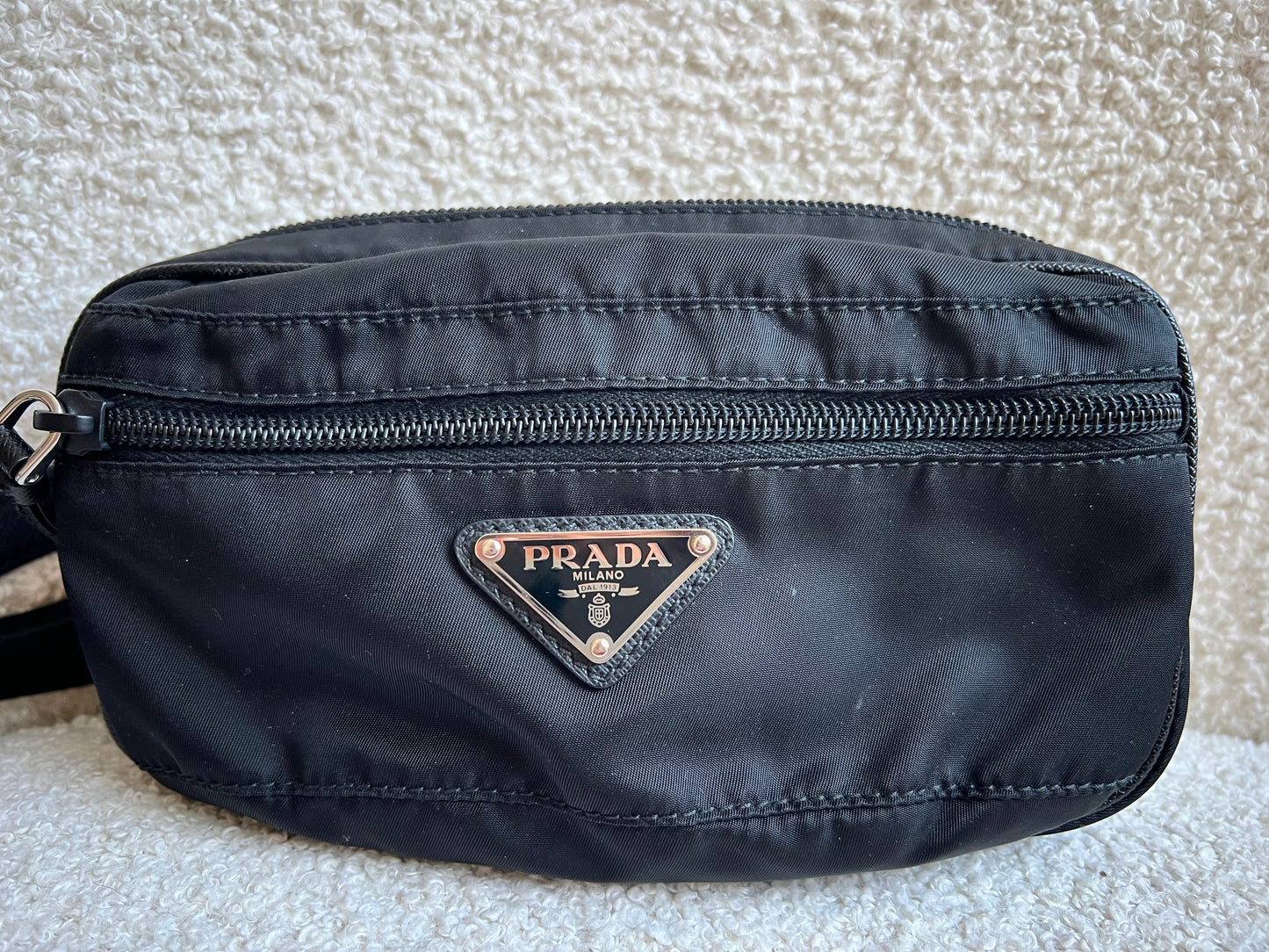 Prada Black Nylon Mini Belt Bag