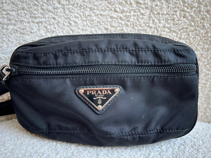 Prada Black Nylon Mini Belt Bag
