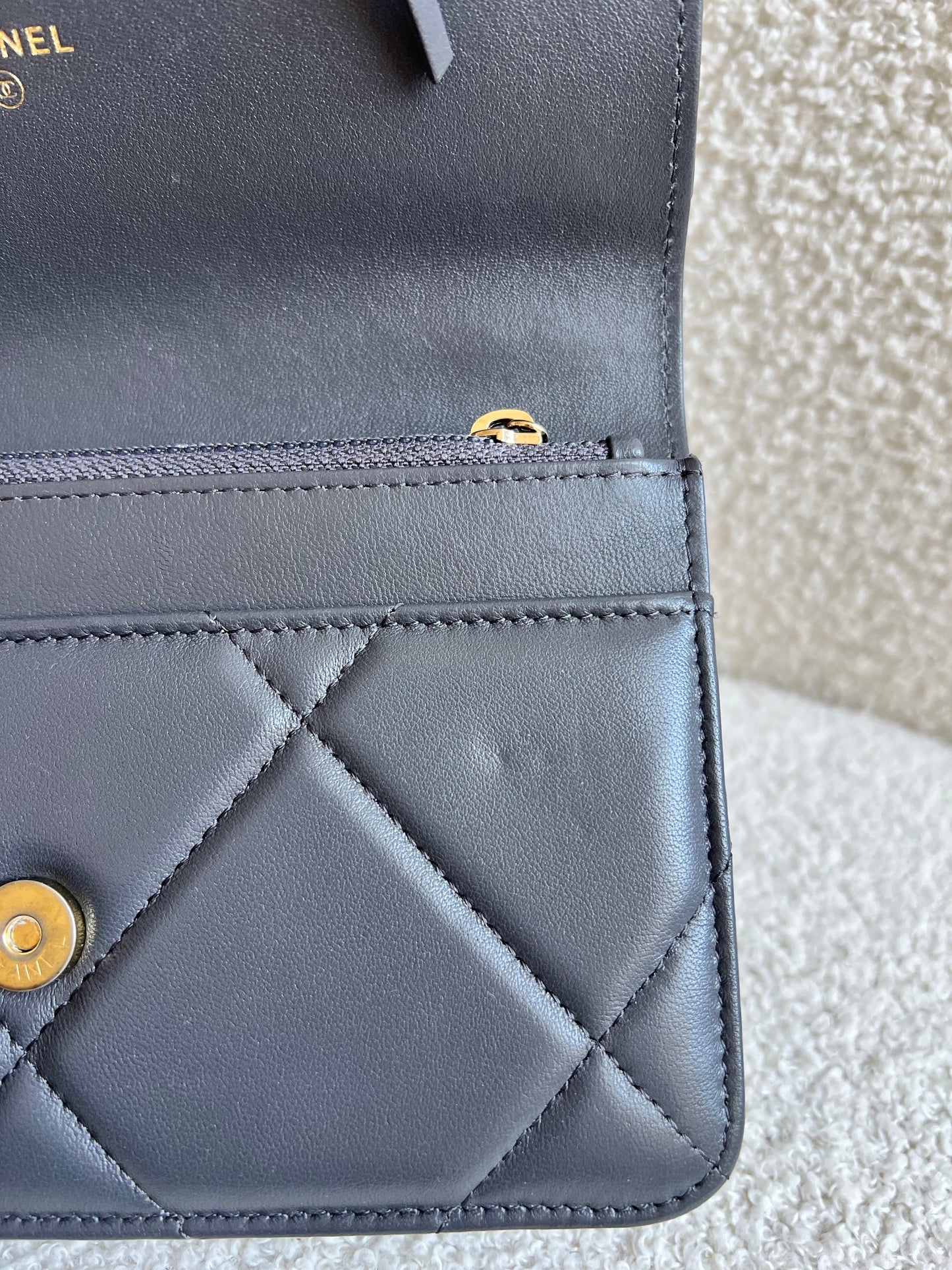 Chanel Grey 19 Wallet on Chain
