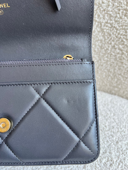 Chanel Grey 19 Wallet on Chain