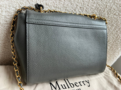 Mulberry Charcoal Grey Regular Lily with Gold Hardware (RRP £995)