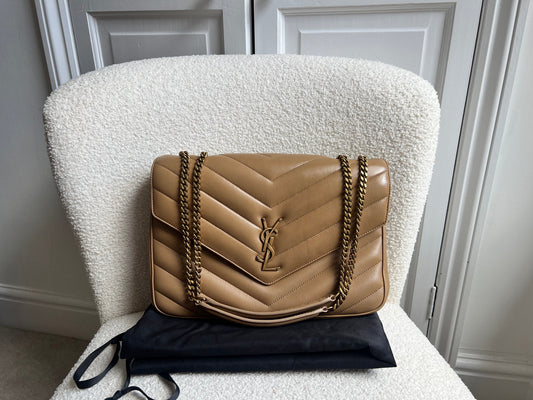 Yves Saint Laurent (YSL) Medium Natural Tan LouLou (RRP £2145)