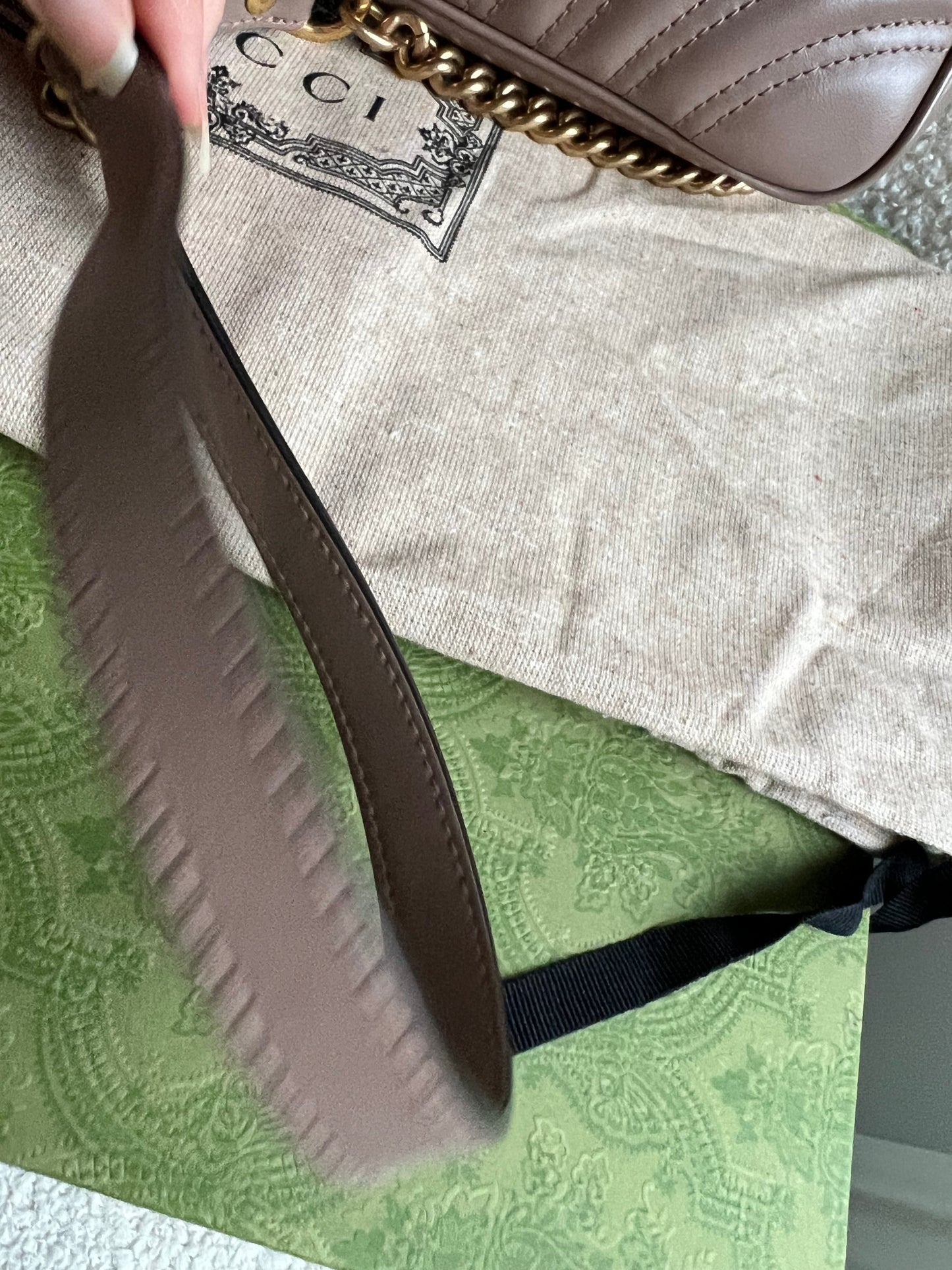 Gucci GG Dusty Pink Marmont Small Shoulder Bag (RRP £2070)