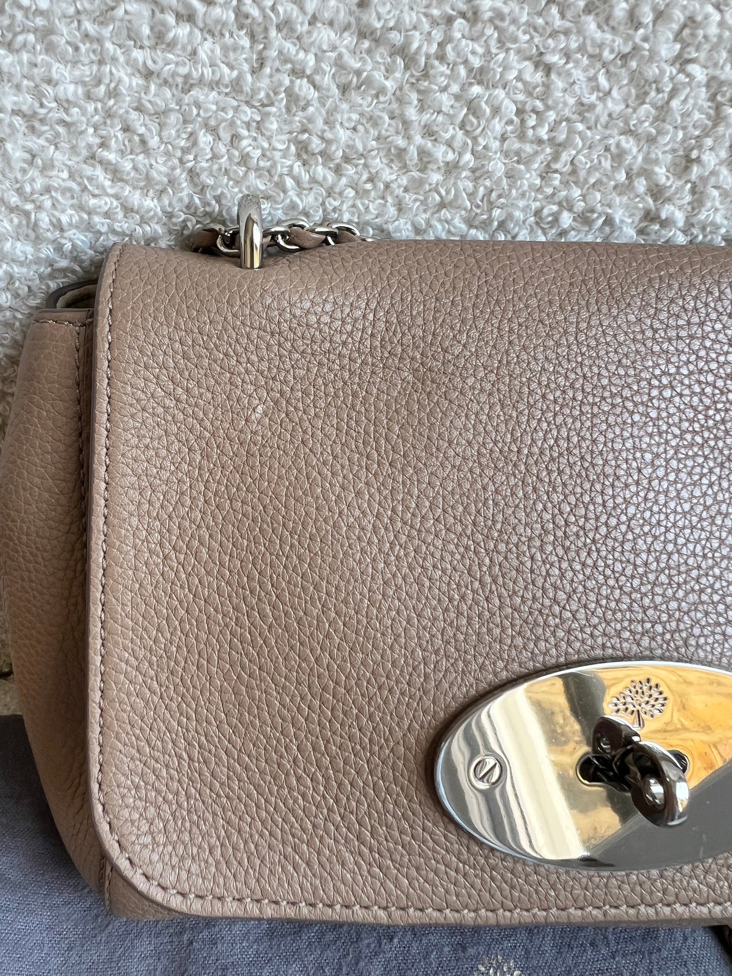 Mulberry Mushroom Grey Regular Lily with Silver Hardware (RRP £995)