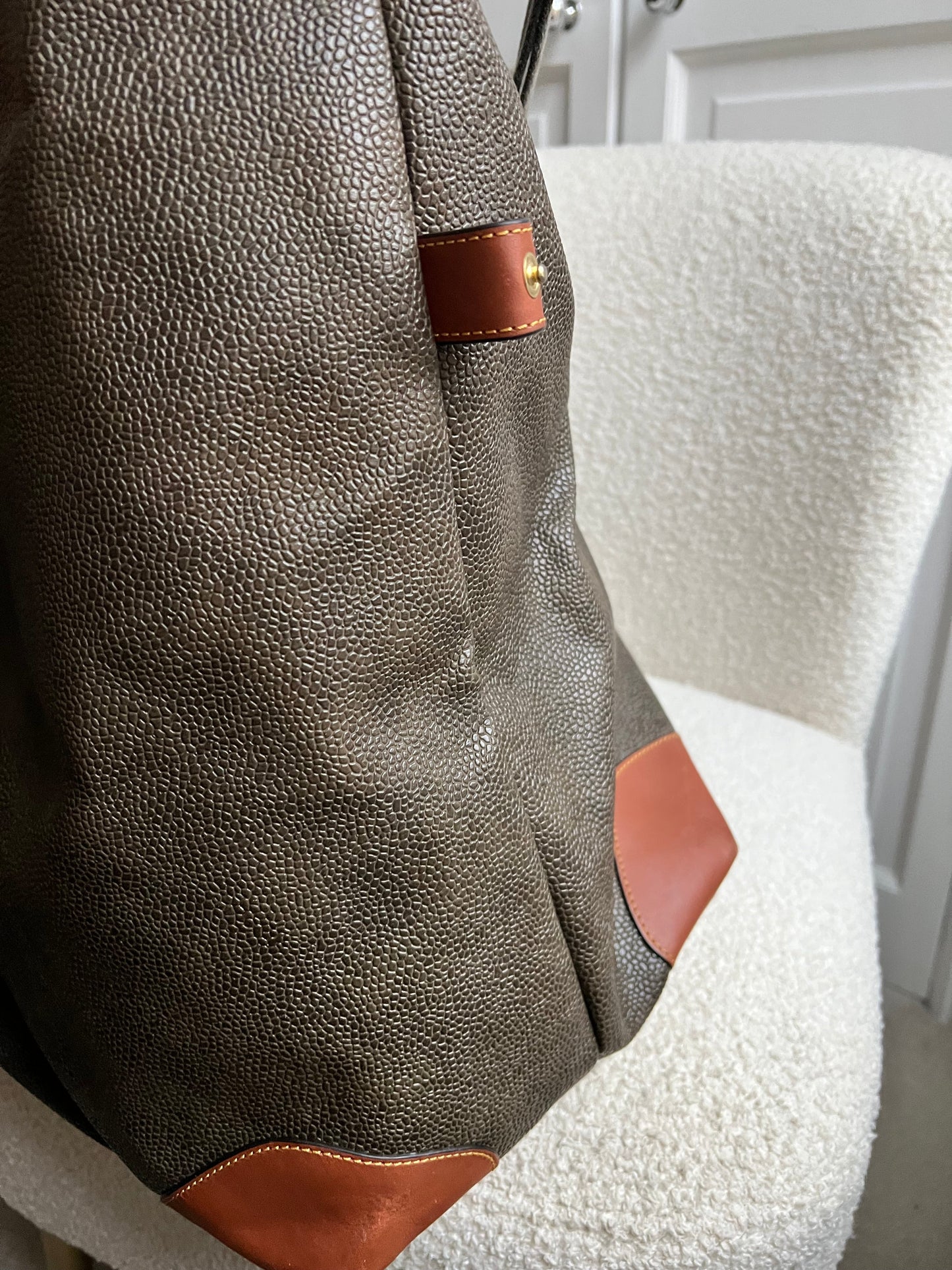 Mulberry Large Clipper Bag in Mole Cognac Scotchgrain (RRP £995)