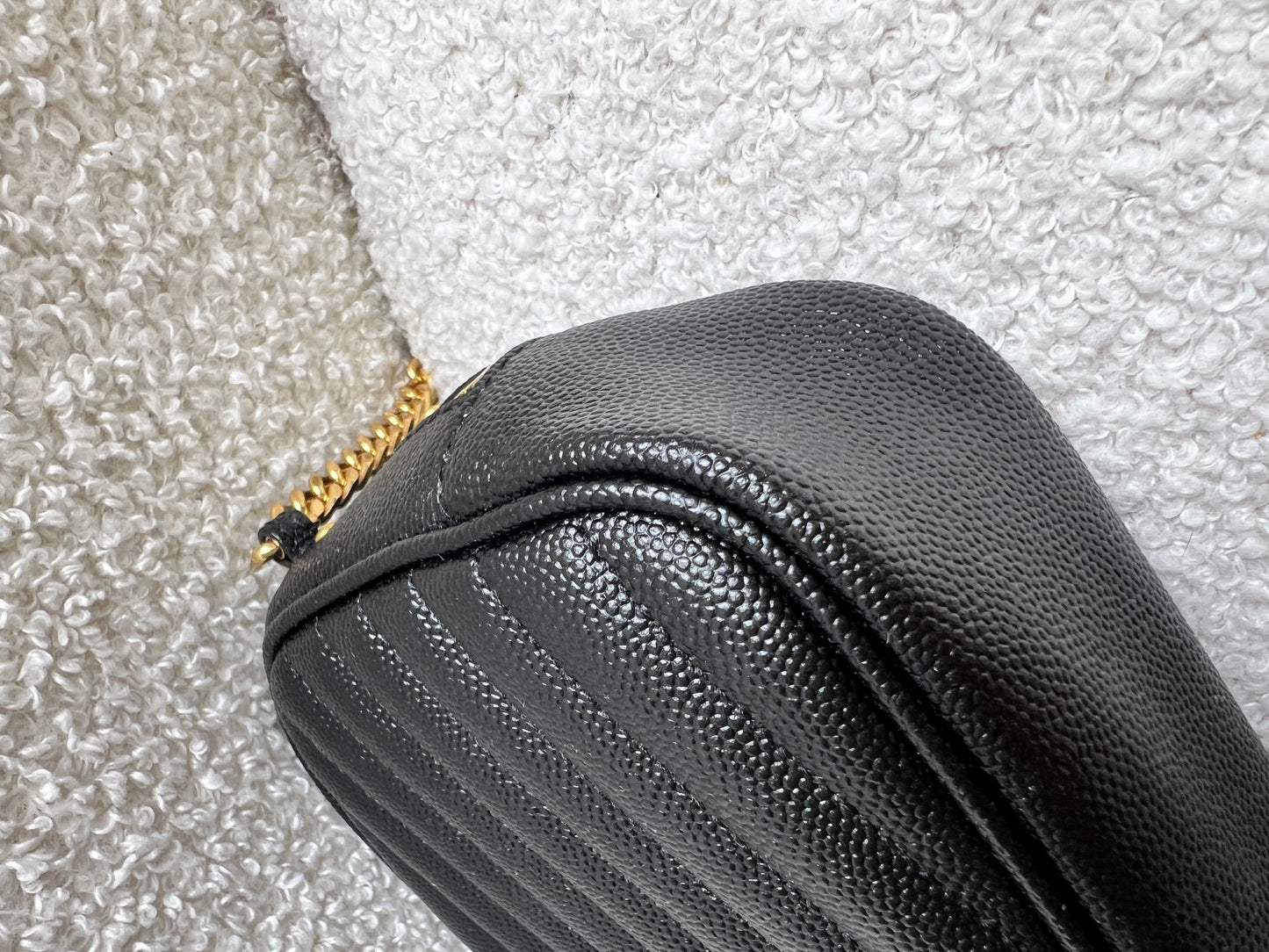 Yves Saint Laurent (YSL) Black Mini Lou Camera Bag (RRP £1285)