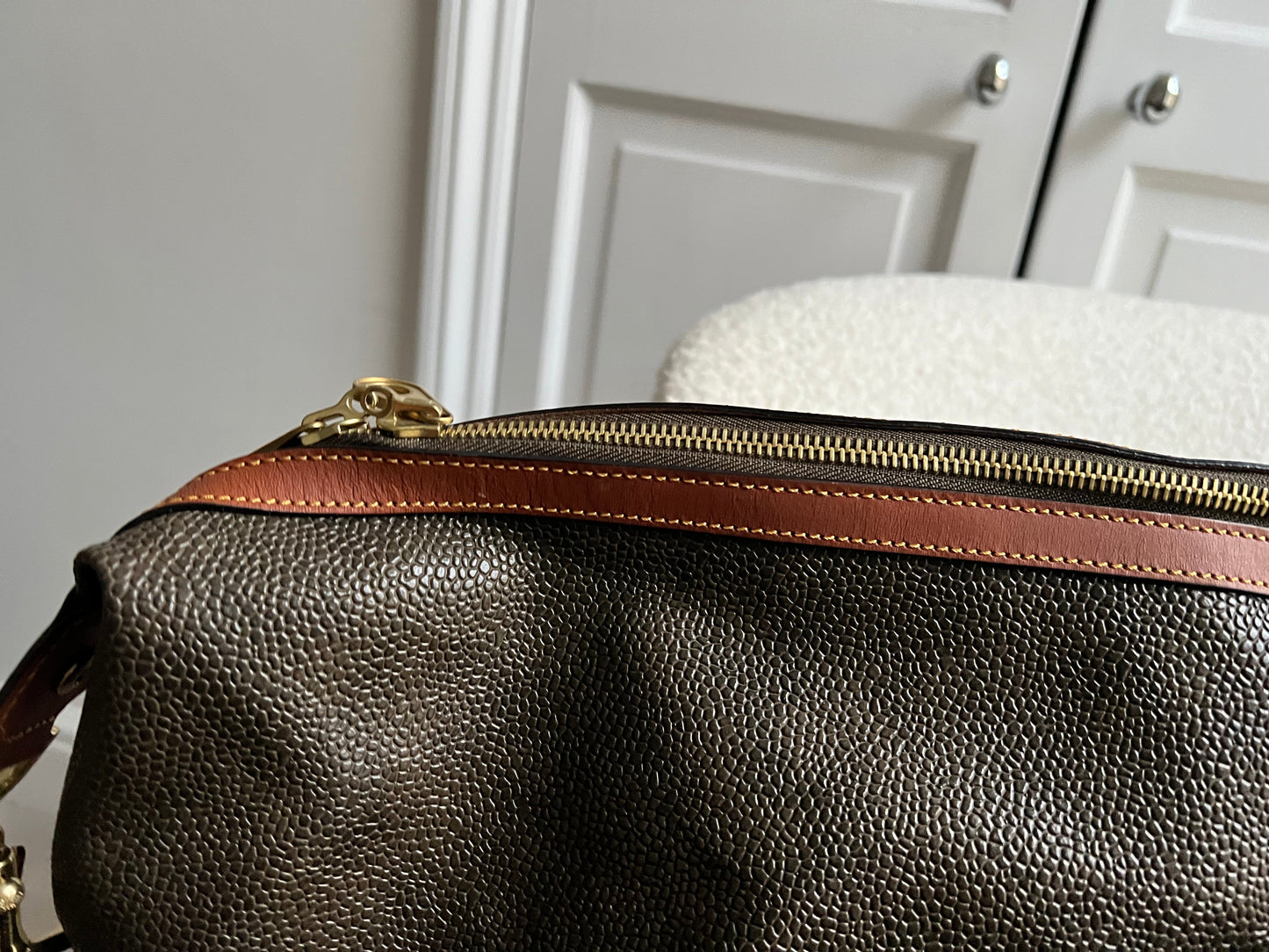Mulberry Large Clipper Bag in Mole Cognac Scotchgrain (RRP £995)